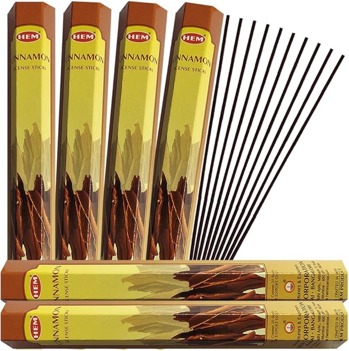 Cinnamon Incense Sticks and Incense Stick Holder Bundle Insence Insense Hem Incense Sticks TRUMIRI
