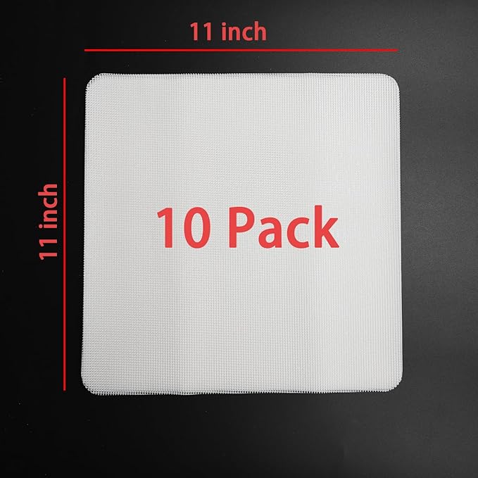 Mesh Silicone Dehydrator Sheets, 11x11 in 10 Pcs/Sets for Food Dehydrator & Freeze Dryer (11x11 INCH Mesh Silicone Dehtdrator Sheet) - Bloomnest