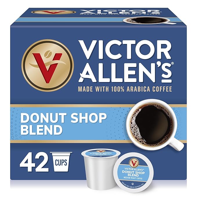 Victor Allen's Coffee Donut Shop Blend, Medium Roast, 42 Count, Single Serve Coffee Pods for Keurig K-Cup Brewers - Bloomnest
