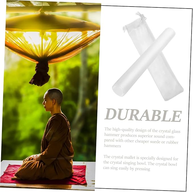 Yardwe Acrylic Singing Bowl Mallet Durable Striker for Tibetan Sound Bowls Smooth Surface Design Easy to Hold for Meditation and Chanting - Bloomnest