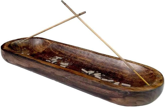 raajsee Wooden Brown Incense Holder -Incense Burner Holder –Ash Catcher - Incense Stick Holder - Meditation & Yoga - Great Gift for Any Occasion Size 11x4 inch - Bloomnest