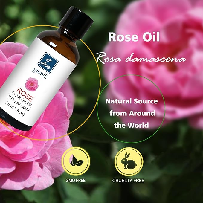 Rose Essential Oil, Home Fragrance Scent Oil for Diffuser, Skin, Hair, Candle, Soap, Dryer Balls, Laundry - 1 oz/30ml - Bloomnest
