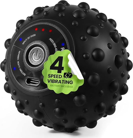 4-Speed Vibrating Massage Ball | Deep Tissue Trigger Point Therapy | Rechargeable | Compact | Quiet Operation - Bloomnest