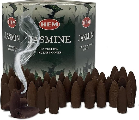 TRUMIRI Jasmine Backflow Incense Cones For Waterfall And Mat Bundle Inciensos Aromaticos|Incienso|Inciense|Insienso