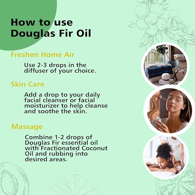 Douglas Fir Essential Oil, Scent Oil for Home Crafts, Household, Holiday - 30ml/1 fl oz - Bloomnest