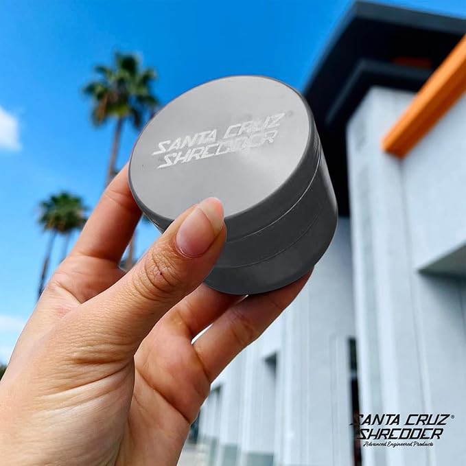 Santa Cruz Shredder Herb and Spice Grinder Made in USA (Large (2.7 Inch), Grey) - Bloomnest
