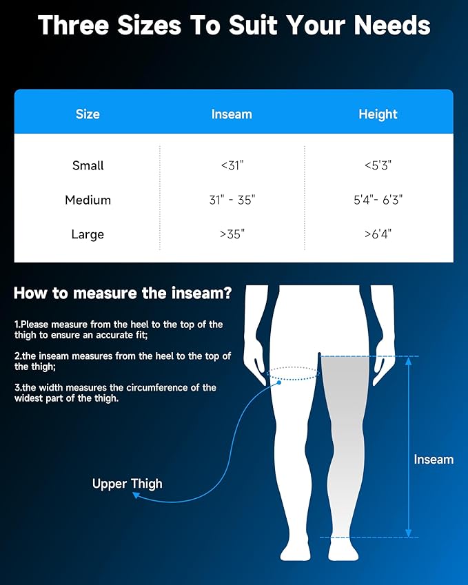 beoka Leg Massager for Circulation and Pain Relief, Leg Recovery System for Fast Recovery, Cordless Air Compression Boots with 3 Modes 5 Intensities for Athletes Runners and Travelers-M - Bloomnest