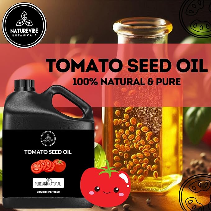 Naturevibe Botanicals Tomato Oil 32 Ounces | 100% Pure and Natural | Great for Skin Care and Hair Care - Bloomnest