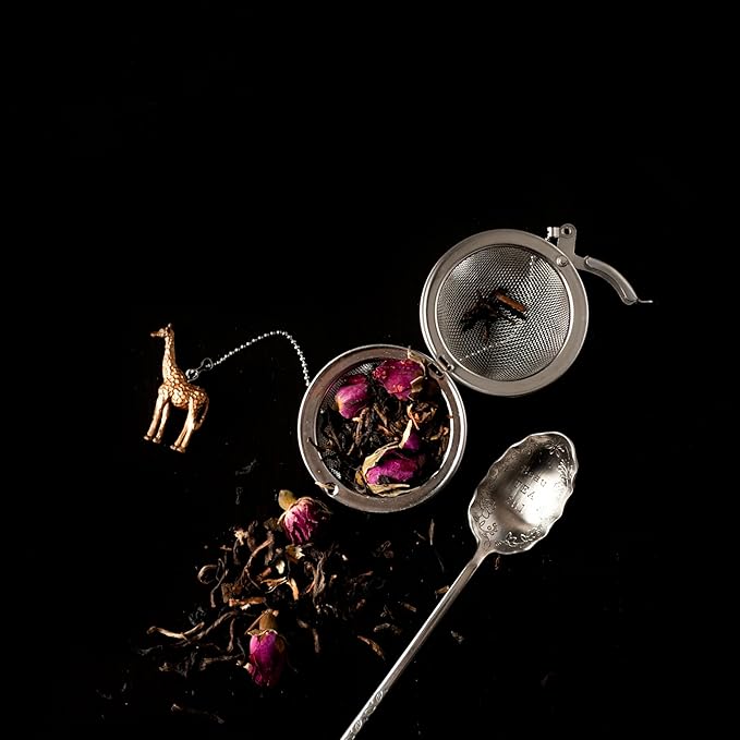 Tea Strainers For Loose Tea Stainless Steel Tea Ball Infuser Tea Ball For Loose Leaf Tea Infuser For Loose Leaf Tea Loose Leaf Tea Steeper Cute Tea Infuser Gift (Lobed) - Bloomnest