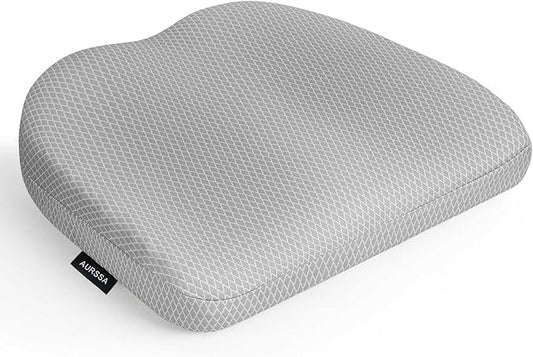 Air Fiber Office Chair Cushion - Ergonomic Seat Cushion for Orthopedic Coccyx, Relief Hip & Back Support - Doctor Recommended Cushion for Long Sitting Worker Driver & Handicapped (Light Grey) - Bloomnest