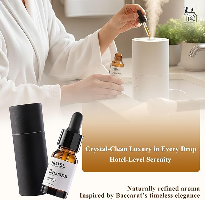 Hotel Essential Oils - Inspired by 5-Star Hotel Baccarat for Waterless Diffuser & Ultrasonic and Crafting for Ultrasonic and Crafting 0.34 Fl Oz (Pack of 1) - Bloomnest