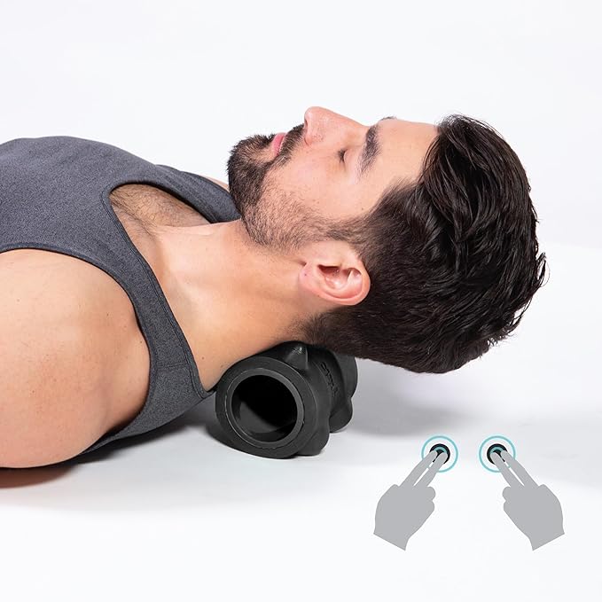 Chirp Wheel XR 3P Massage Roller Set - 10” Acupressure, 6” Knot-Kneading Thumb, 4” Neck & Headache Tension Relief, High Density Foam Massage Rollers for Back & Neck Pain, 500lbs Capacity, Black - Bloomnest