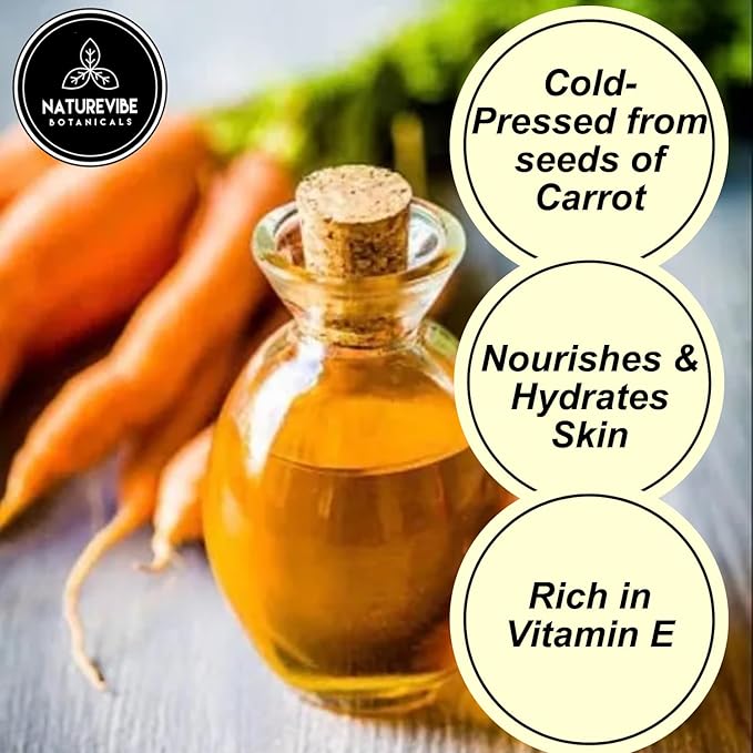 Naturevibe Botanicals Carrot Oil 32 Ounces | 100% Pure and Natural | Great for Skin Care and Hair Care - Bloomnest