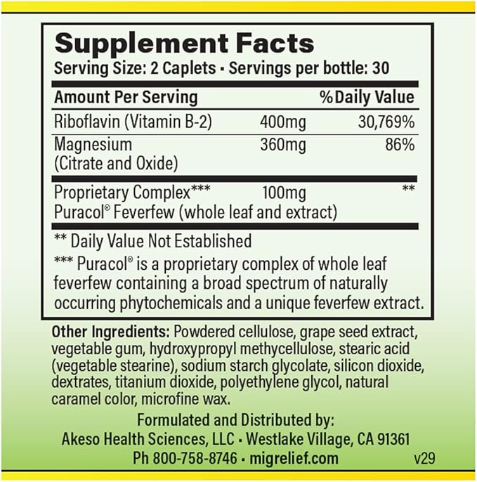 MigreLief Nutritional Support & Comfort Kit for Migraine Sufferers - MigreLief Original Daily Triple Therapy Formula, Plus MigreLief Comfort Stick Essential Oils Roll-On (10ml) - 1 Month Supply. - Bloomnest