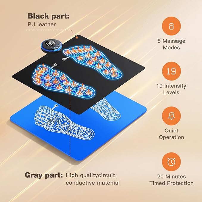 Transcutaneous Electronic Nerve Stimulator and Powered Muscle Stimulation for Pain Relief, EMS Foot Massager Bloomnest