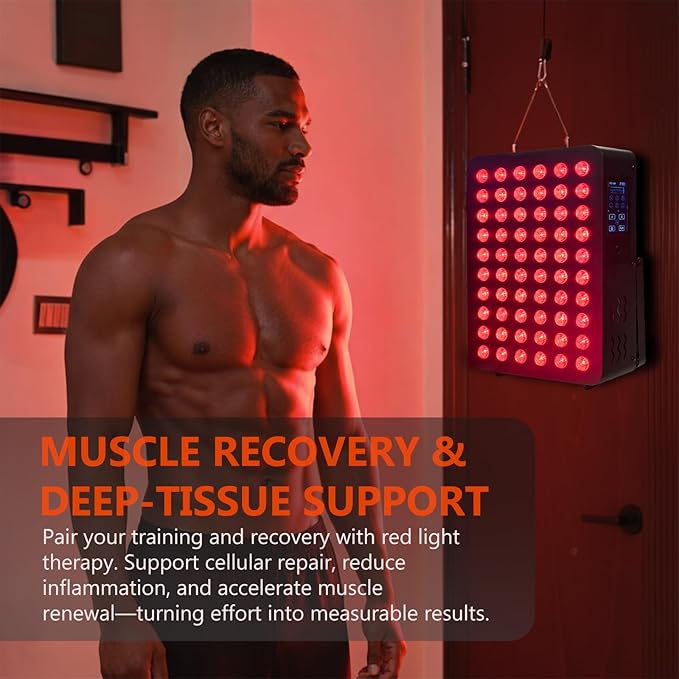 Red Light Therapy Panel, Dual Chip LED 660nm 850nm Near Infrared Light for Body & Face, High Power Red Light Therapy Device for Muscle Recovery, Joint Pain Relief, Skin Rejuvenation at Home SubrunLightTherapy