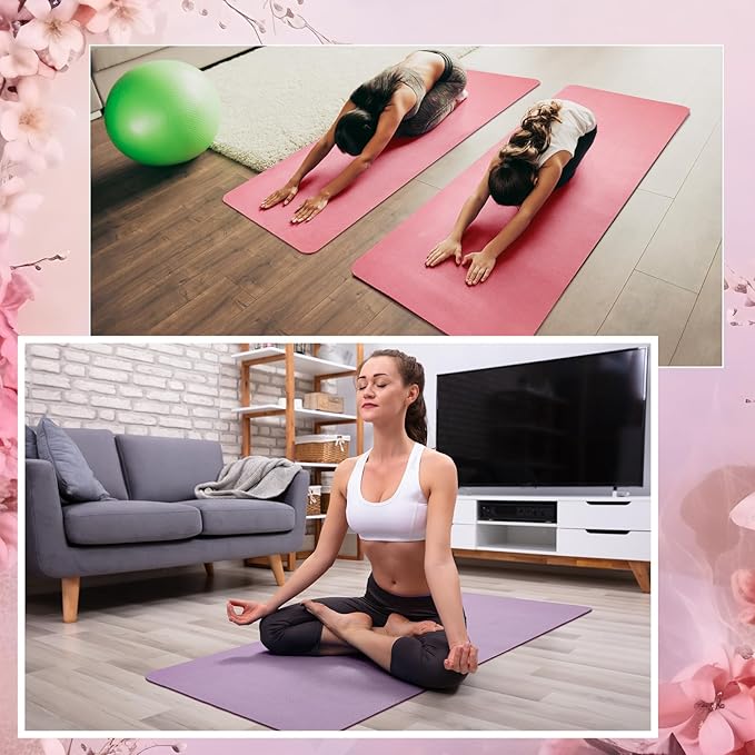 Timgle 6 Pack Yoga Mats Bulk Non Slip Exercise Yoga Mat Thick Anti Slip Tear Resistant Sports Gym for Fitness Stretching Home Workout and Studio - Bloomnest