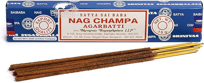 3 Packs Origional Satya Sai Baba Nag Champa Incense Sticks Joss Insence - Insense 15g Box NagChampa Agarbatti (Nag Champa) Satya