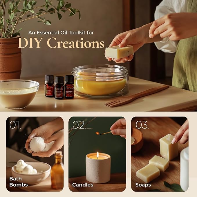 Gya Labs Signature Essential Oil Set (0.17 Fl Oz×8) - Relaxation Gifts for Women - for Diffuser, Aromatherapy & DIY Candle Making Scents - Bloomnest