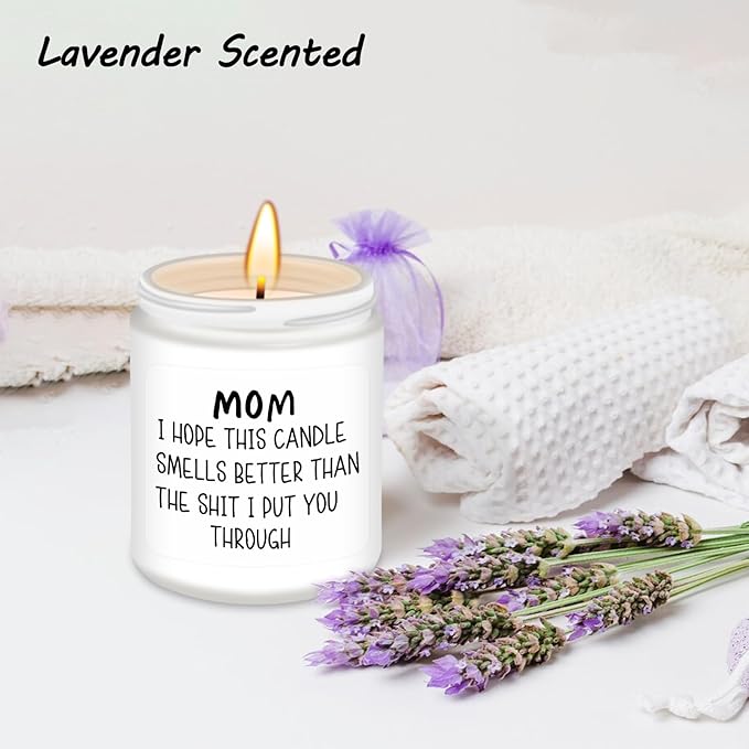 Homsolver Mothers Day Gifts from Daughter Son,Birthday Gifts for Mom, Her, Mother (mom i Hope This Candle-White) - Bloomnest