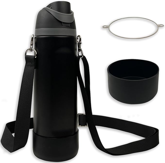 Silicone Boot Set for Owala Water Bottle 24 oz, 32 oz, 40 oz - Includes Non-Slip Sleeve, Shoulder Strap & Handle Strap, Perfect Owala Accessories, Fits Owala Tumbler, Owala FreeSip, Candy Coated SITKOL