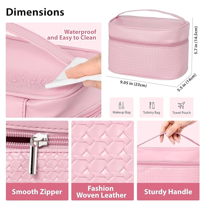 Rose Facial Skin Care Set, 33 Pcs Bath & Body Spa Basket for Women, Beauty Care Kit, Sheet Mask, Makeup Bag, Face Serum, Bath Bomb, Perfume, Christmas, Mother Day, Valentine's, Birthday, Baby Shower - Bloomnest