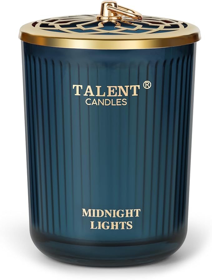 Jar Candles for Home Scented, Aromatherapy Candles Gifts for Women & Men, Natural Soy Candle, 8.4oz Traditional Style, Midnight Lights - Bloomnest