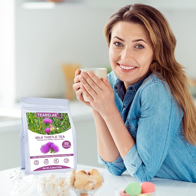 TEARELAE - Milk Thistle Tea - 3g x 50 Count - 100% Natural Milk Thistle Seeds Tea Bags - Non-GMO - Bloomnest