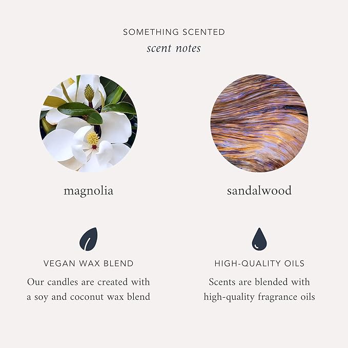 Literie NYC Inspired Scented Candle: Something Scented (Something Navy) - Magnolia & Sandalwood Scent, 9oz, 50 Hour Burn, Vegan Soy & Coconut Blend Candle for Home Decor, Gift for Women & Men - Bloomnest