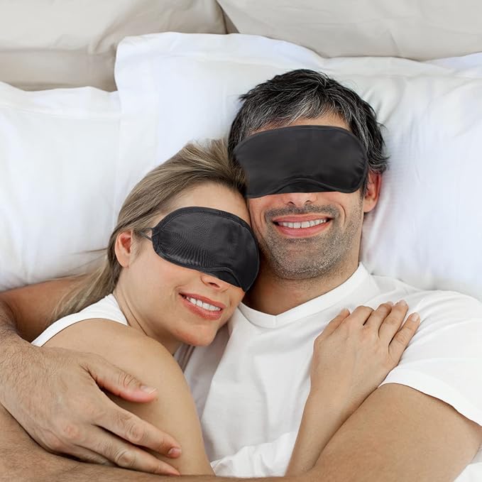 100 Pack Eye Mask Disposable Blindfolds for Games with Nose Pad Soft Eye Cover Party Pack Sleep Eye Masks Eye Shade Mask Women Men Kids (Black) - Bloomnest