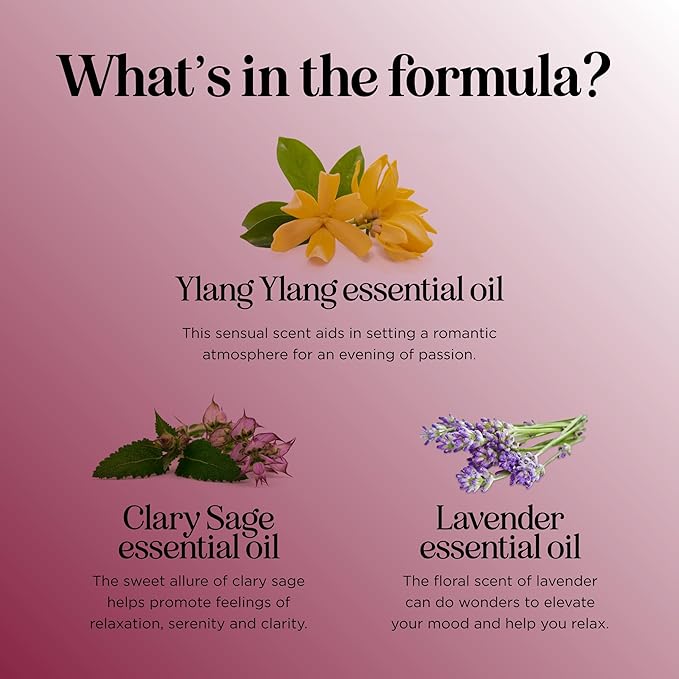 Entice Essential Oil Blend for Diffuser - Passionate Blend of Aromatherapy Oils for Couples with Lavender Palmarosa Clary Sage and Ylang-Ylang Essential Oil - Ignite The Romance Essential Oils Blend - Bloomnest