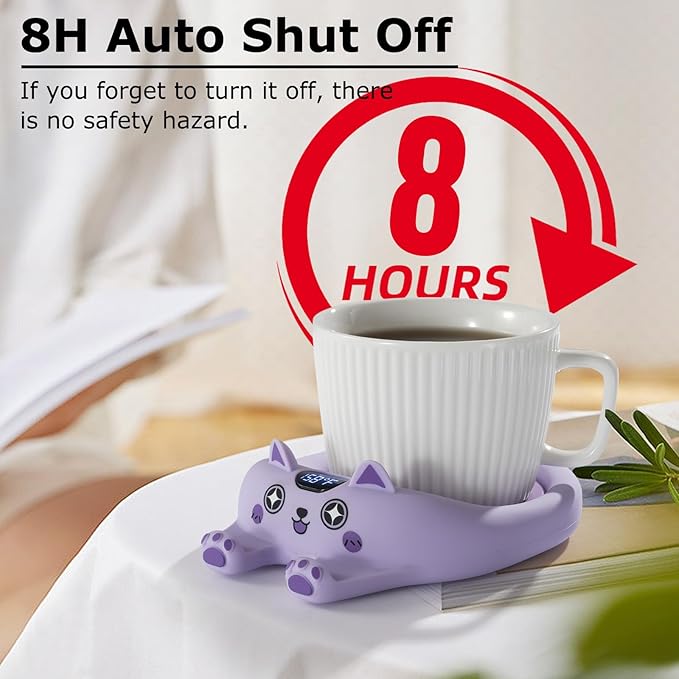 PUSEE Coffee Mug Warmer with Auto Shut Off, 3 Temp Control, Candle Warmer Plate, Enjoy Warm Coffee & Tea, Gifts for Women & Men - Bloomnest