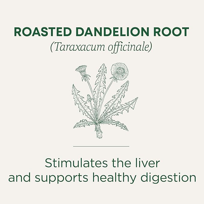 Traditional Medicinals Organic, Roasted, Dandelion Root Tea - Supports Normal Detox + Digestion - Kosher, Non-GMO, Caffeine-Free, Compostable - 16 Tea Bags (Pack of 2) - Bloomnest