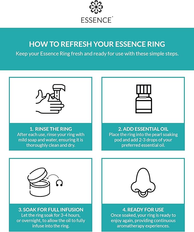 Essence Wearable Aromatherapy Nasal Diffuser – Breathe Easy Essential Oil Nose Ring Refresh Kit – Personal Scent Clip for Travel, Work & Everyday Use – Made in USA - Bloomnest