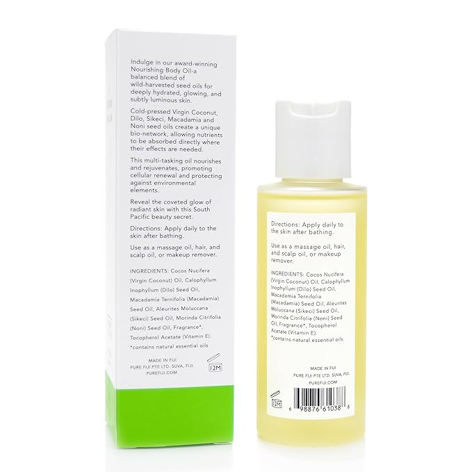 PURE FIJI Travel Size Nourishing Exotic Coconut Oil, Noni (3oz/90ml)