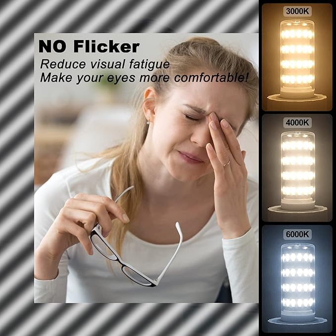 Dimmable E12 C7 Candelabra Led Light Bulbs 4W, Kx-2000 25W-40 Watt Halogen Equivalent, 3000k Warm White T6 Small Base 120V E12 Led Bulbs for Ceiling Fan Light Salt Lamp,450 lm(5Pack) - Bloomnest