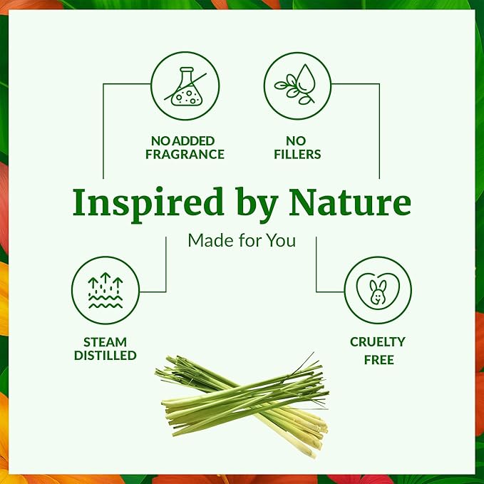 SVA Citronella Essential Oil – 4 Fl Oz – 100% Natural Citronella Oil - for Diffuser, Hair Care, Face, Skin Care, Aromatherapy, Scalp and Body Massage, Soap and Candle Making - with Dropper - Bloomnest