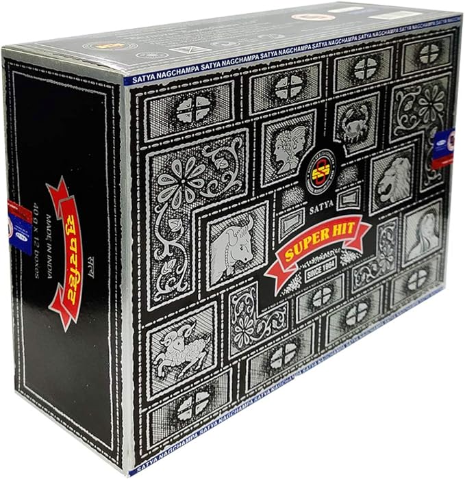 Super Hit Incense Sticks 40g and Holder Bundle - Pack of 12 (Approx 480 Sticks) - Bloomnest