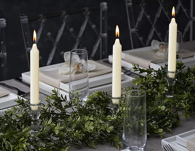 BOLSIUS Ivory Candlesticks - 2 Packs = Total 90 Candles - 6+ Hours - Premium European Quality - Consistent Smokeless Flame - Unscented Dripless Dinner Candles - Bloomnest