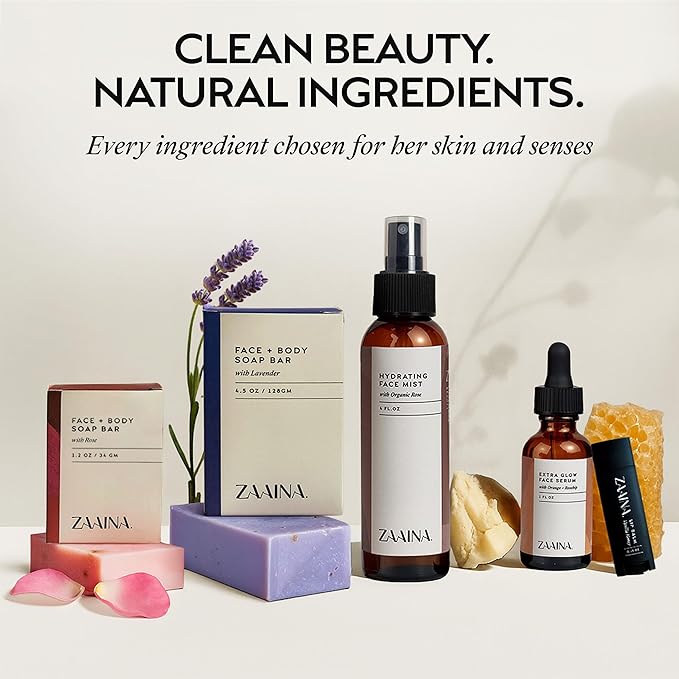 ZAAINA Spa Gifts for Women - Valentines Day Gifts for Her, Relaxaing Spa Gift Basket, Pampering At Home Natural Bath & Body Self Care Spa Package for Mom Wife, Birthday Gifts for Women - Bloomnest