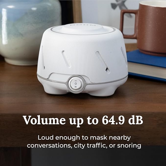 Yogasleep Dohm (White/Gray) & Travel Case (2 Piece Set) The Original White Noise Machine with Natural Sound from a Real Fan, Sleep Aid & Noise Cancelling For Adults & Baby, Office Privacy & Meditation - Bloomnest