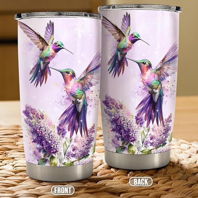 Hummingbird Tumbler 20oz Stainless Steel Insulated Travel Mug Cup for Women Girls Grandma Mom Hummingbird Gifts for Birthday Christmas Mothers Day - Bloomnest