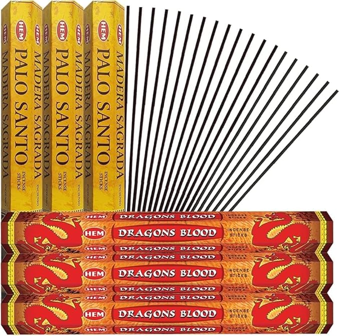 TRUMIRI Palo Santo & Dragons Blood Incense Sticks & Holder Bundle Variety Pack From Hem Trumiri Insense Inscents Insencents Insence