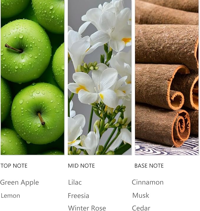 Cinnamon pple Essential Scent Oil - 120ML Waterless Diffuser Oil for Cold Air Diffusers, Luxury Home Fragrance Oils, Natural Flavor Aromatherapy Oils for Spa, Office, Long-Lasting Refill - Bloomnest