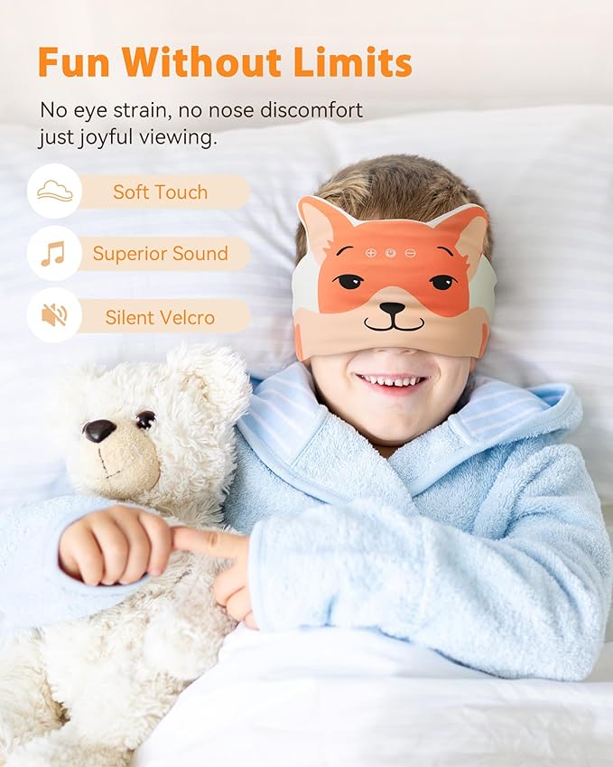 MUSICOZY Sleep Headphones Mask Headband Headphones Masks Bluetooth 5.4 Sleep Mask for kids Wireless Earphones Masks Sleeping Eyemask for Travel - Bloomnest