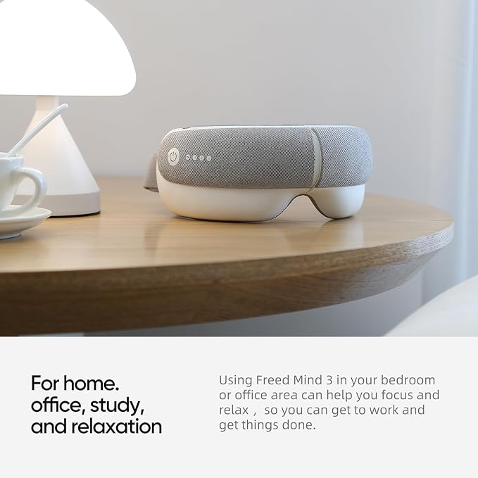 Eye Massager & Bluetooth Heat Sleep mask,Parents Gift Sets |with Storage Bag & Greeting Card | Migraine Relief,Relaxation,Bedtime Stress Relief | White Noise,3D airbag kneading| Smart Head Massager - Bloomnest