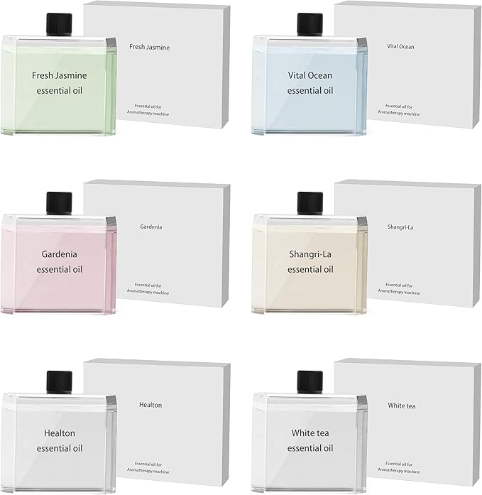 Essential Oil Diffuser Refill 6 Piece for XIYIUSSM S1pro Waterless Essential Oil Diffuser Aromatherapy Set 6 Flavors (Essential Mist Refill 6pcs) - Bloomnest