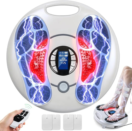 EMS Foot Massager for Neuropathy, Circulation Stimulator - 25 Modes, 99 Intensities, FSA/HSA Approved - Bloomnest