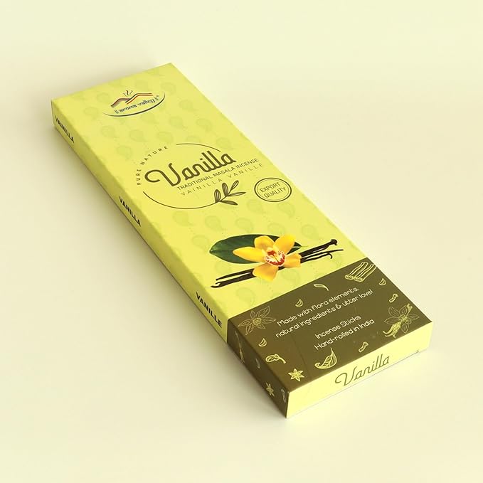 Vanilla Incense Sticks - Traditional Handcrafted Masala Incense - 40 to 50 Sticks Approx. AromaValley