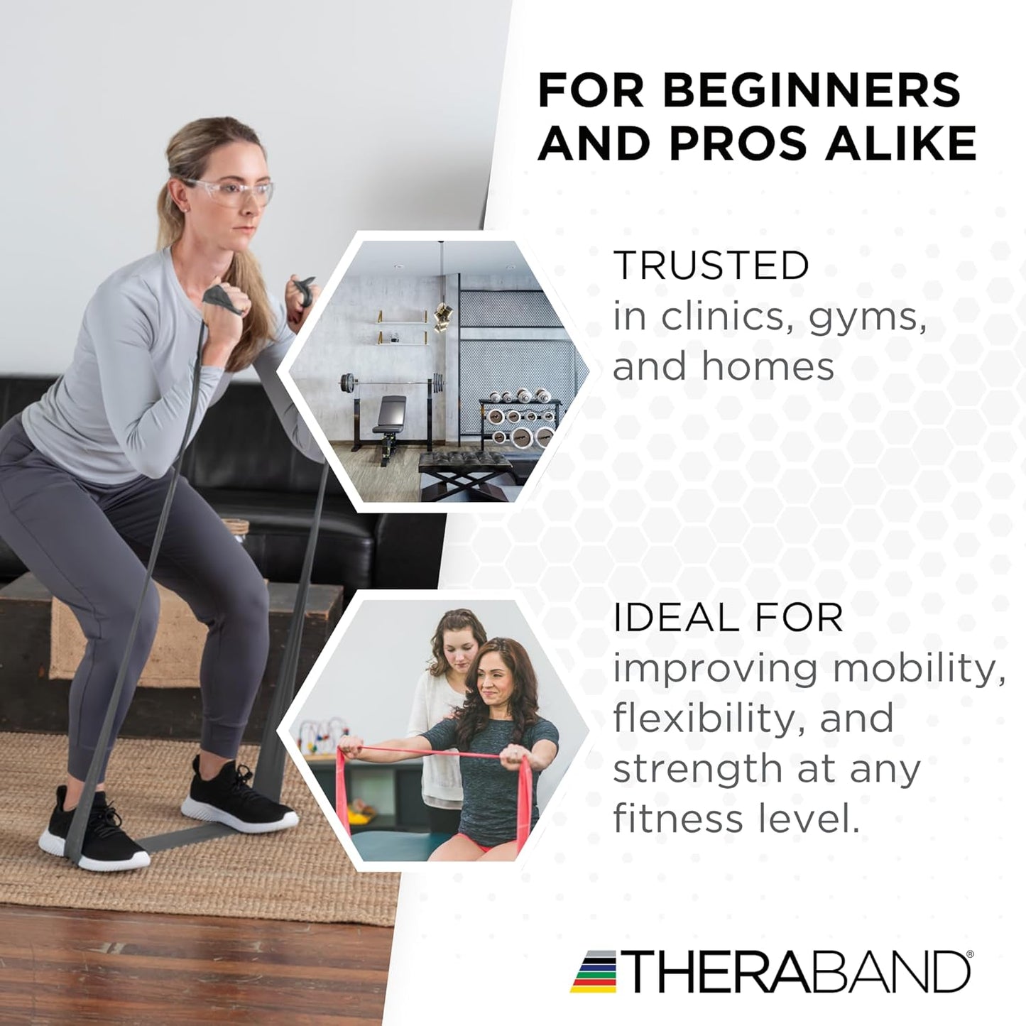 THERABAND Resistance Band 25 Yard Roll, Non-Latex Professional Elastic Stretch Bands for Upper & Lower Body Exercise Workouts, Physical Therapy, Lower Pilates, Flexibility, & Rehab, Dispenser Box